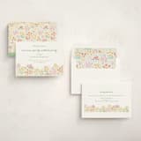 "Floral Border" - Party Invitations in Coral by Pippa Shaw - Assembled