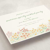 "Floral Border" - Party Invitations in Coral by Pippa Shaw - Detail
