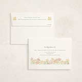 "Floral Border" - Party Invitations in Coral by Pippa Shaw - FREE Recipient Addressing