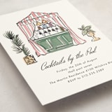 "Poolside Cocktails" - Party Invitations in Peony by Becky Nimoy - Detail