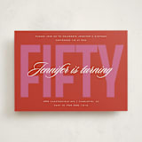 "Milestone Birthday" - Party Invitations in Cherry by Stacy Maalouf - Front