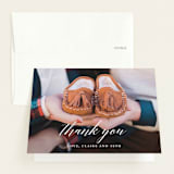 "More to celebrate" - Pregnancy Announcement Thank You Cards in Pearl by Lea Delaveris - Front