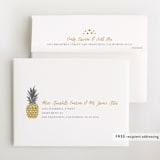 "Guilded Pineapples" - Pregnancy Announcement Thank You Cards in Pineapple by Beth Schneider - FREE Recipient Addressing