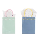 "Signature Gift Bags: Pink, Mint, Blue, Mustard (4)" - Party Favor Bags in multicolor by MA FÊTE