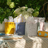 "Signature Gift Bags: Pink, Mint, Blue, Mustard (4)" - Party Favor Bags in multicolor by MA FÊTE