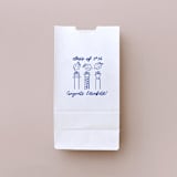 "Tossed Graduation Caps Favor Bag, set of 25" - Party Favor Bags in white by ForYourParty