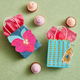 "Orchid Gift Bags - Pack of 4" - Party Favor Bags in pink by MA FÊTE