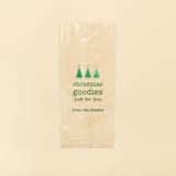 "Custom Christmas Favor Bags, set of 50" - Party Favor Bags in clear by ForYourParty