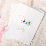 "Custom Get Lit Holiday Favor Bag, set of 50" - Party Favor Bags in white by ForYourParty