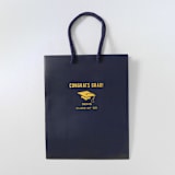 "Congrats Grad Block Font Party Bag, set of 25" - Party Favor Bags in blue by ForYourParty