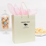 "Congrats Grad Block Font Party Bag, set of 25" - Party Favor Bags in blue by ForYourParty