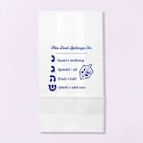 "Hanukkah Favor Bag, set of 50" - Party Favor Bags in white by ForYourParty