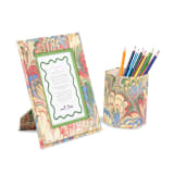 "Hand-Marbled Pencil Holder Organizer in Multicolor" - Pencil Case in multicolorassorted-colors by Inner Child