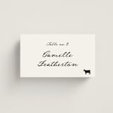 "the classic" - Place Cards - Beef in Onyx by Benita Crandall - Front with Free Guest Printing