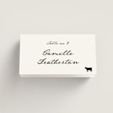 "the classic" - Place Cards - Beef in Onyx by Benita Crandall - Folded with Free Guest Printing