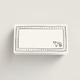 "Sketched Frame" - Place Cards - Beef in Onyx by Erin Deegan - Blank front