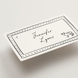 "Sketched Frame" - Place Cards - Beef in Onyx by Erin Deegan - Detail