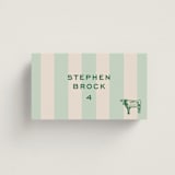 "Rhode" - Place Cards - Beef in Mint by Megan Davis - Front with Free Guest Printing