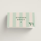 "Rhode" - Place Cards - Beef in Mint by Megan Davis - Folded with Free Guest Printing