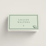 "Perry" - Place Cards - Beef in Mint by Megan Davis - Folded with Free Guest Printing