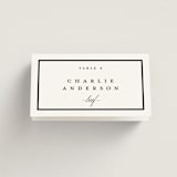 "The Day" - Place Cards - Beef in Noir by mo kelley - Folded with Free Guest Printing