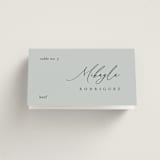 "Corner" - Place Cards - Beef in Sky by Kelly Schmidt - Folded with Free Guest Printing