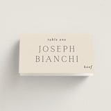 "In Love" - Place Cards - Beef in Linen by Vanessa Doyle - Folded with Free Guest Printing