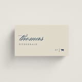 "Scripted" - Place Cards - Beef in Linen by Sierra Lee - Front