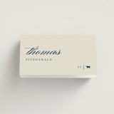 "Scripted" - Place Cards - Beef in Linen by Sierra Lee - Folded with Free Guest Printing