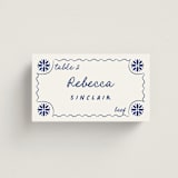 "Tile Card" - Place Cards - Beef in Azure by Zani van Zyl - Front