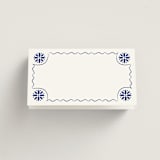 "Tile Card" - Place Cards - Beef in Azure by Zani van Zyl - Blank Front