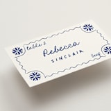 "Tile Card" - Place Cards - Beef in Azure by Zani van Zyl - Detail