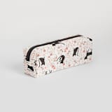 "Meadow Cats" - Pencil Case in Black Kitty by Betsy Siber - Back