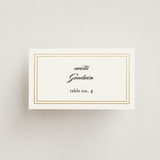 "Eloquence" - Place Cards in Snow by Kimberly FitzSimons - Front with Free Guest Printing