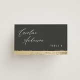 "Panache" - Place Cards in Onyx by Kristie Kern - Front with Free Guest Printing