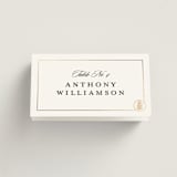 "Foil Meal Silhouettes" - Place Cards in Vanilla by Stacy Maalouf - Folded with Free Guest Printing