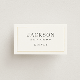 "Entwine" - Place Cards in Pearl by Jennifer Postorino - Front with Free Guest Printing