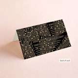 "hand drawn frame" - Place Cards in Onyx by Phrosné Barwood - Folded Back of Card