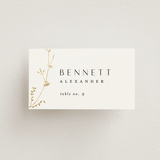 "Vine Wrap" - Place Cards in Cotton by Amy Kross - Front with Free Guest Printing