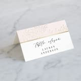 "Solaris" - Place Cards in Blush by Kristie Kern - Folded with Free Guest Printing