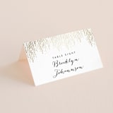 "Sparkle + Shine" - Place Cards in Snow by Kristie Kern - Folded with Free Guest Printing