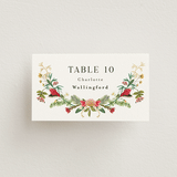 "Tropica" - Place Cards in Papaya by Susan Moyal - Front with Free Guest Printing