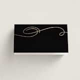 "Black Tie Affair" - Place Cards in Onyx by Hooray Creative - Blank front