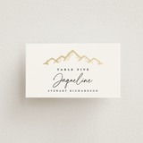"Summit Serenity" - Place Cards in Quartz by Ana de Sousa - Front with Free Guest Printing