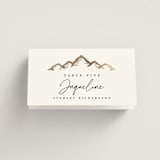 "Summit Serenity" - Place Cards in Quartz by Ana de Sousa - Folded with Free Guest Printing