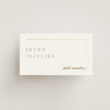 "The Gallery" - Place Cards in Quartz by Kristie Kern - Front with Free Guest Printing