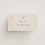 "Manuet" - Place Cards in Vanilla by Petra Kern - Front with Free Guest Printing