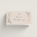 "Manuet" - Place Cards in Vanilla by Petra Kern - Folded with Free Guest Printing