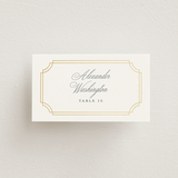 "Formally" - Place Cards in Mist by Sarah Brown - Front with Free Guest Printing