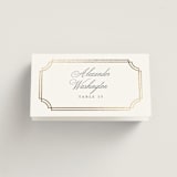 "Formally" - Place Cards in Mist by Sarah Brown - Folded with Free Guest Printing
